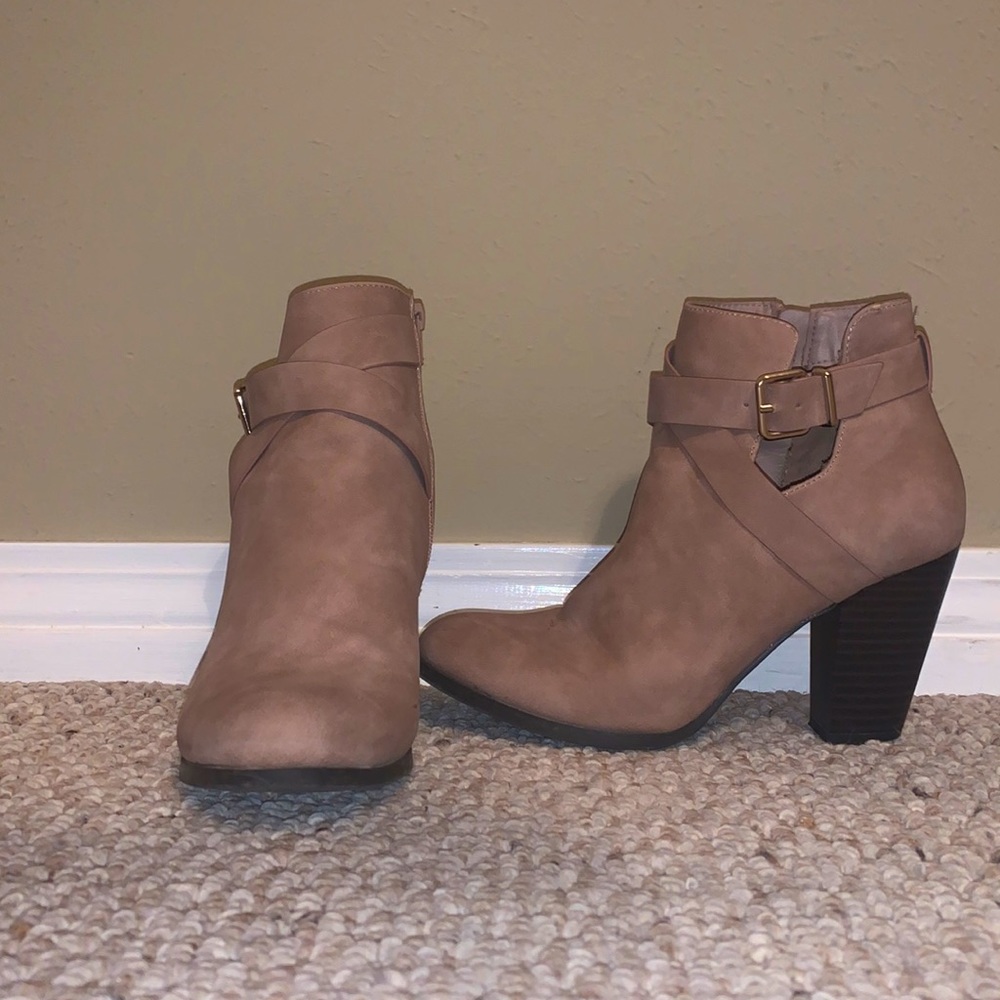Tan booties